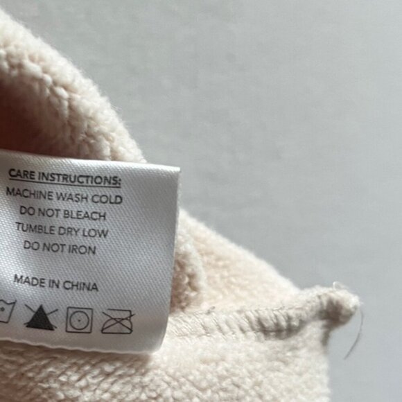 Vitae Apparel serenity beige cropped hoodie sweatshirt Sz S - Picture 7 of 9